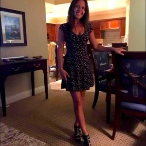 Aeropostale black floral dress in a size XS EC~